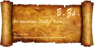 Brasovan Zsófia névjegykártya